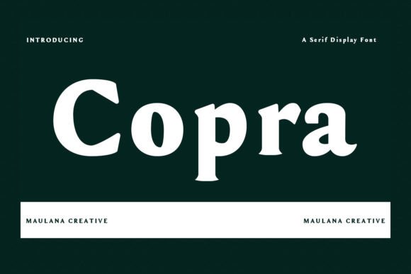 Copra: A Modern Serif Display Font for Editorial Design