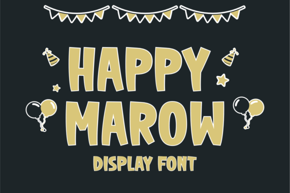 Happy Marrow: A Bold Display Font for Joyful Brand Identity