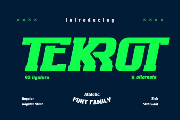 Tekrot: The Modern Display Font for Handmade Crafts